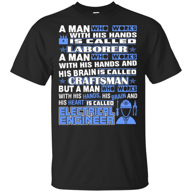 Man Work With Hand Brain Heart Electrical Engineer