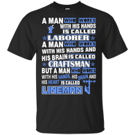 Man Work With Hands Brain Heart Lineman